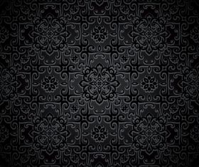 Black printed seamless pattern vector