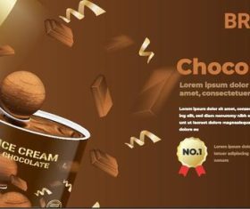 Brand ice cream chocolate vector