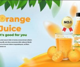 Brand orange juice vector