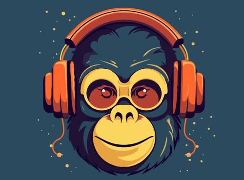 Cartoon orangutan vector