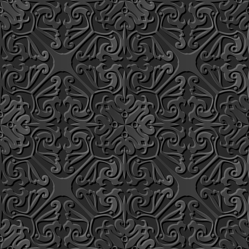 Carved seamless pattern vector