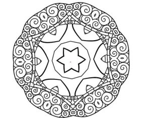 Carving mandala pattern vector