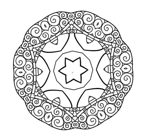 Carving mandala pattern vector