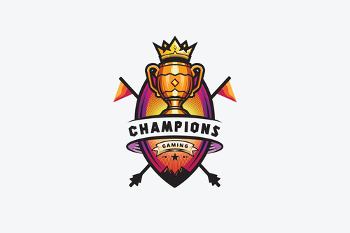 Champions logo tournament vector