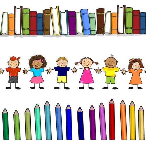 Children books and colors vector