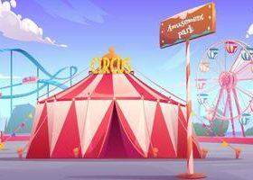 Circus tent vector