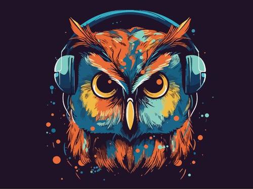 Colorful owl vector