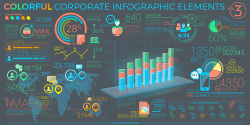 Corporate infographics vector