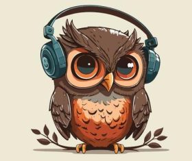 Cute owl vector