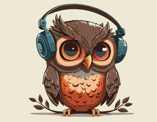 Cute owl vector