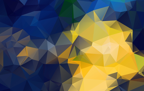Dark blue and yellow background gradient vector abstraction