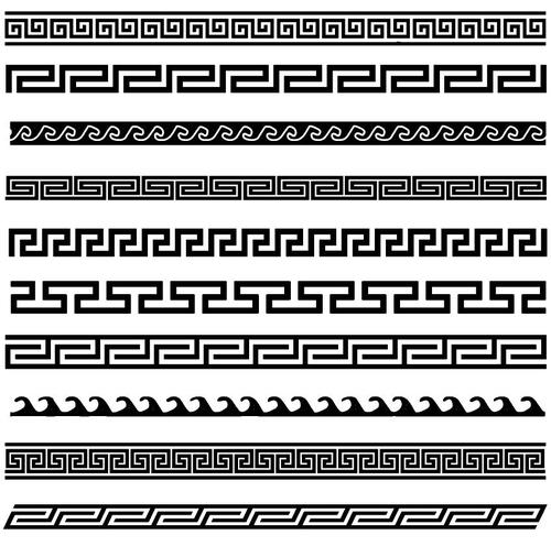 Decorative elements black borders vector