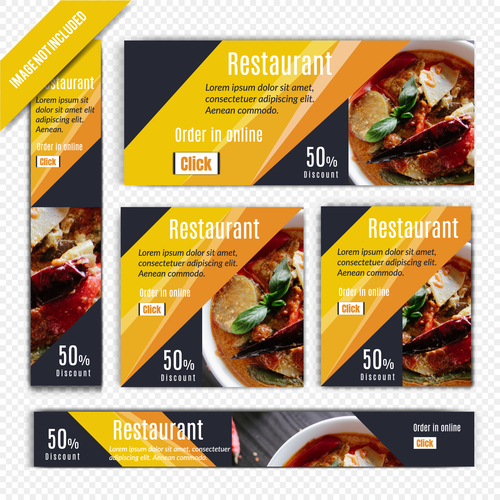 Design food flyers vector