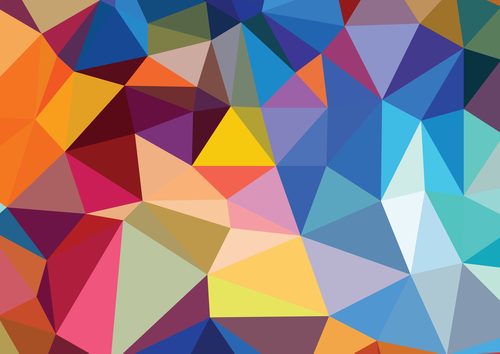 Diamond abstract background color vector