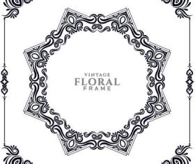 Diamond vintage floral frame vector