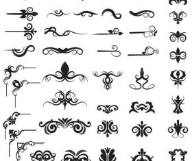 Different decorative patterns vector