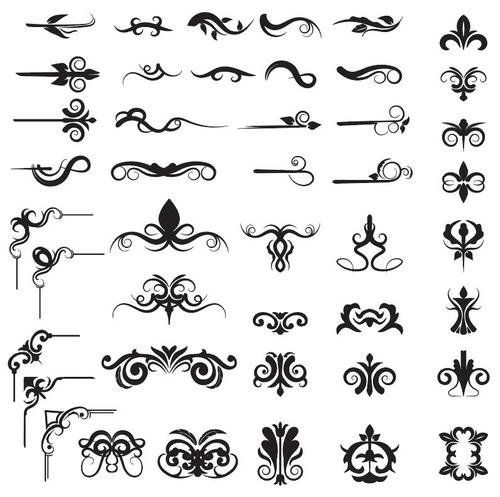 Different decorative patterns vector