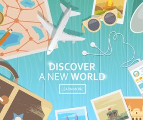 Discover a new world vector
