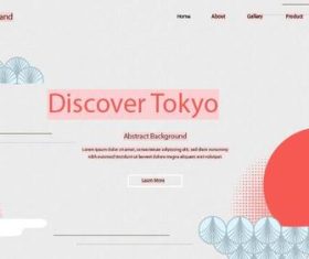 Discover tokyo landing page vector