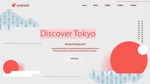 Discover tokyo landing page vector