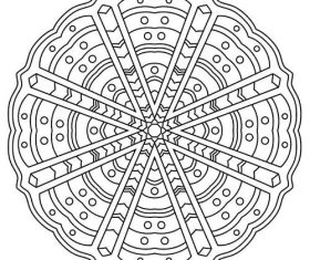 Equidistant division of circles mandala geometry pattern vector
