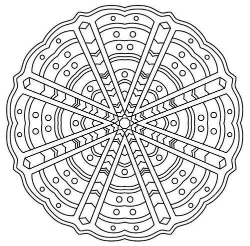 Equidistant division of circles mandala geometry pattern vector
