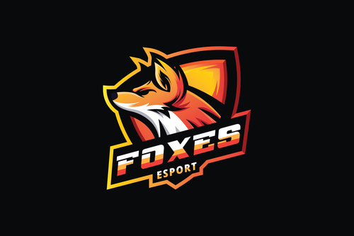 Esport logo foxes vector