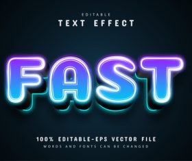Fast editable 3d text effect vector