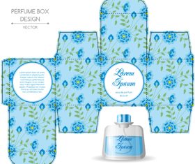 Flower background perfume box vector