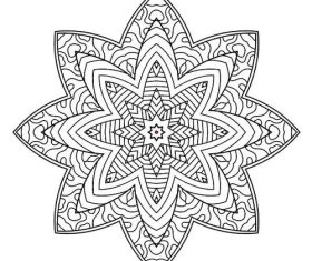 Flower stratification mandala pattern vector