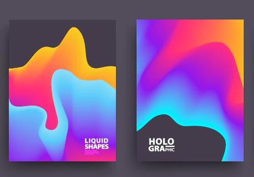 Fluid colors abstract background vector