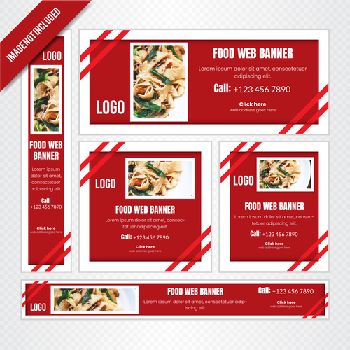 Food web banner vector