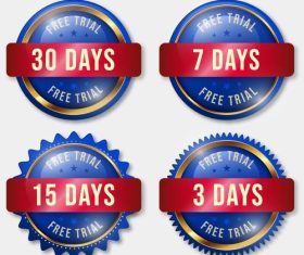 Free for different time periods labels vector