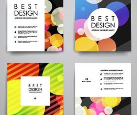 Gaily coloured card cover vector