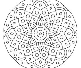 Geometric flower mandala pattern vector
