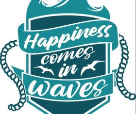 Happiness comes in waves vector