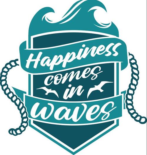 Happiness comes in waves vector