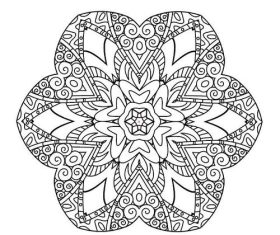 Hexagonal petal mandala pattern vector
