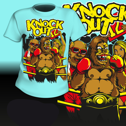 Knock out tshirt design vector