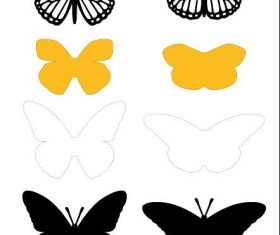 Layered butterfly vector