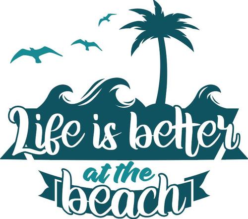 Life is better at the beach vector