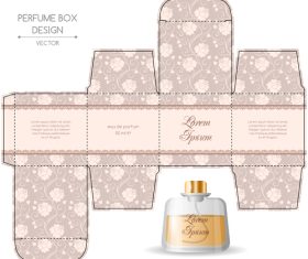 Light colour perfume box vector