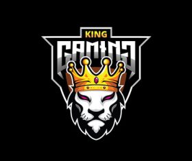 Lion king esport logo vector