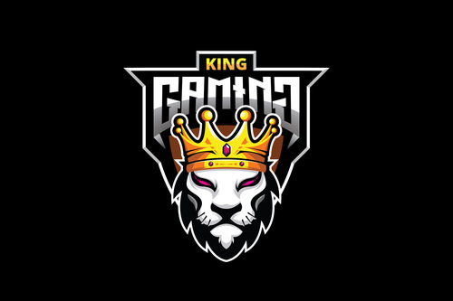 Lion king esport logo vector
