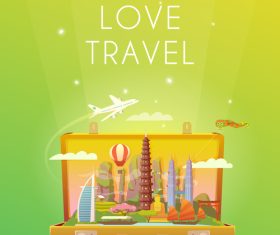Live love travel concept vector