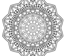 Lotus shaped mandala pattern vector