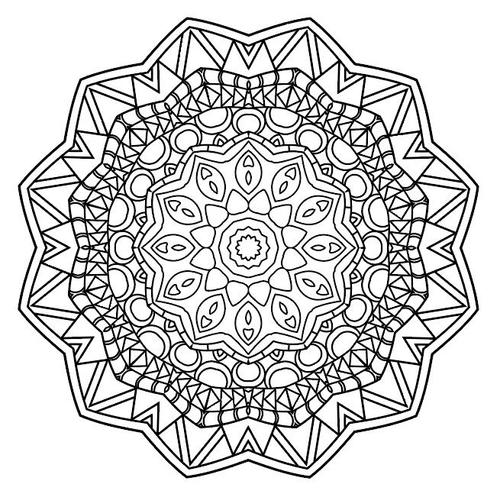Lotus shaped mandala pattern vector