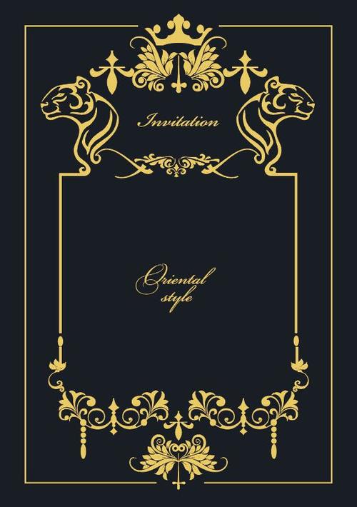 Luxury invitation card vector