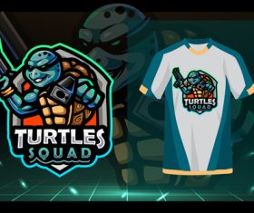 Ninja turtle T-shirt design vector
