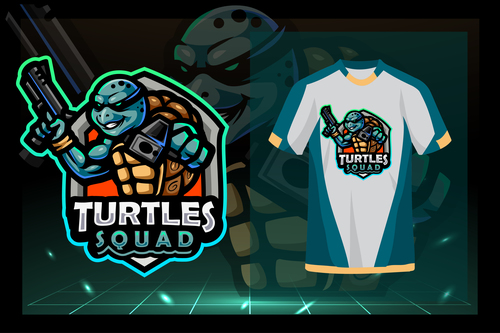 Ninja turtle T shirt design vector